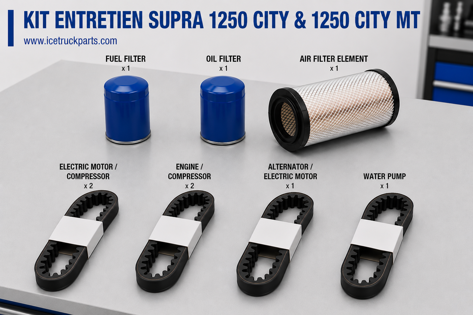 Kit entretien Carrier Supra 1250 City & 1250 City MT — Révision complète