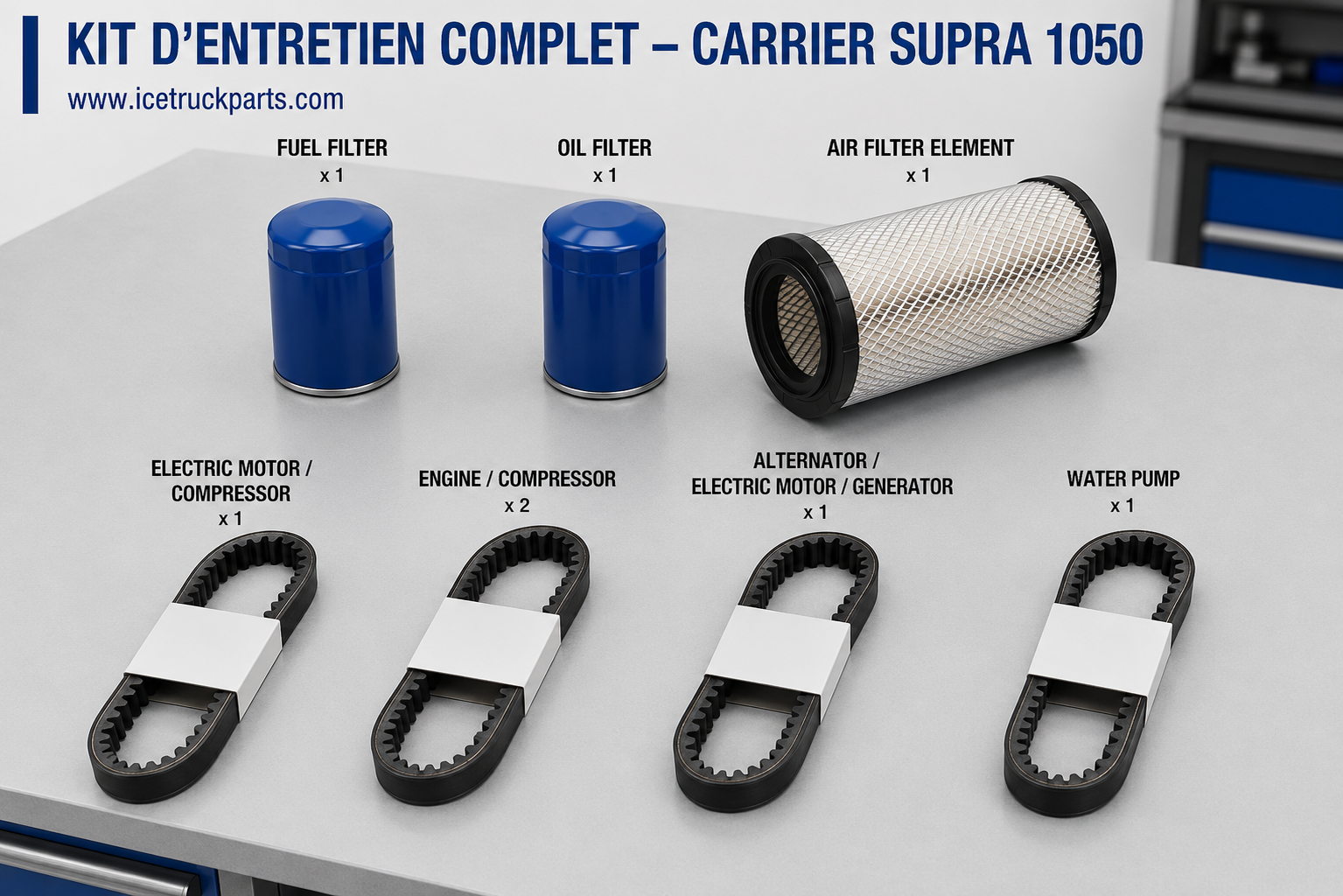Kit entretien Carrier Supra 1050 — Révision complète