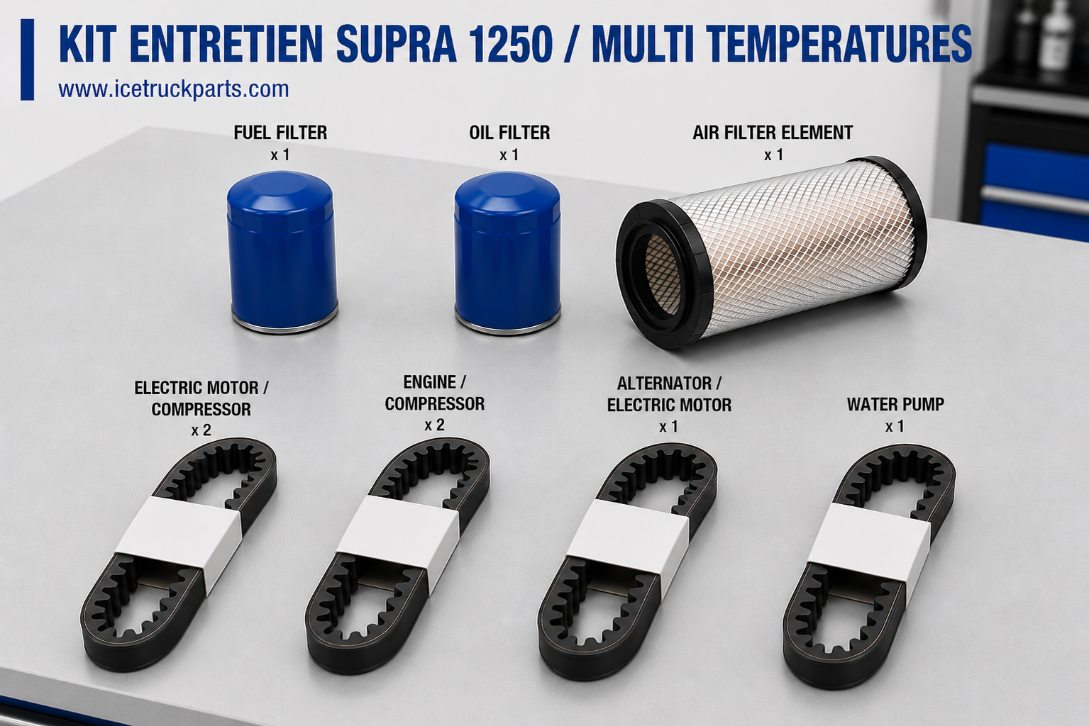 Kit entretien Carrier Supra 1250 — Révision complète