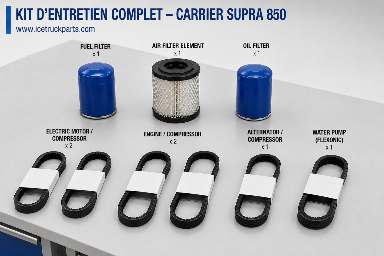 Kit entretien Carrier Supra 850 — Révision complète