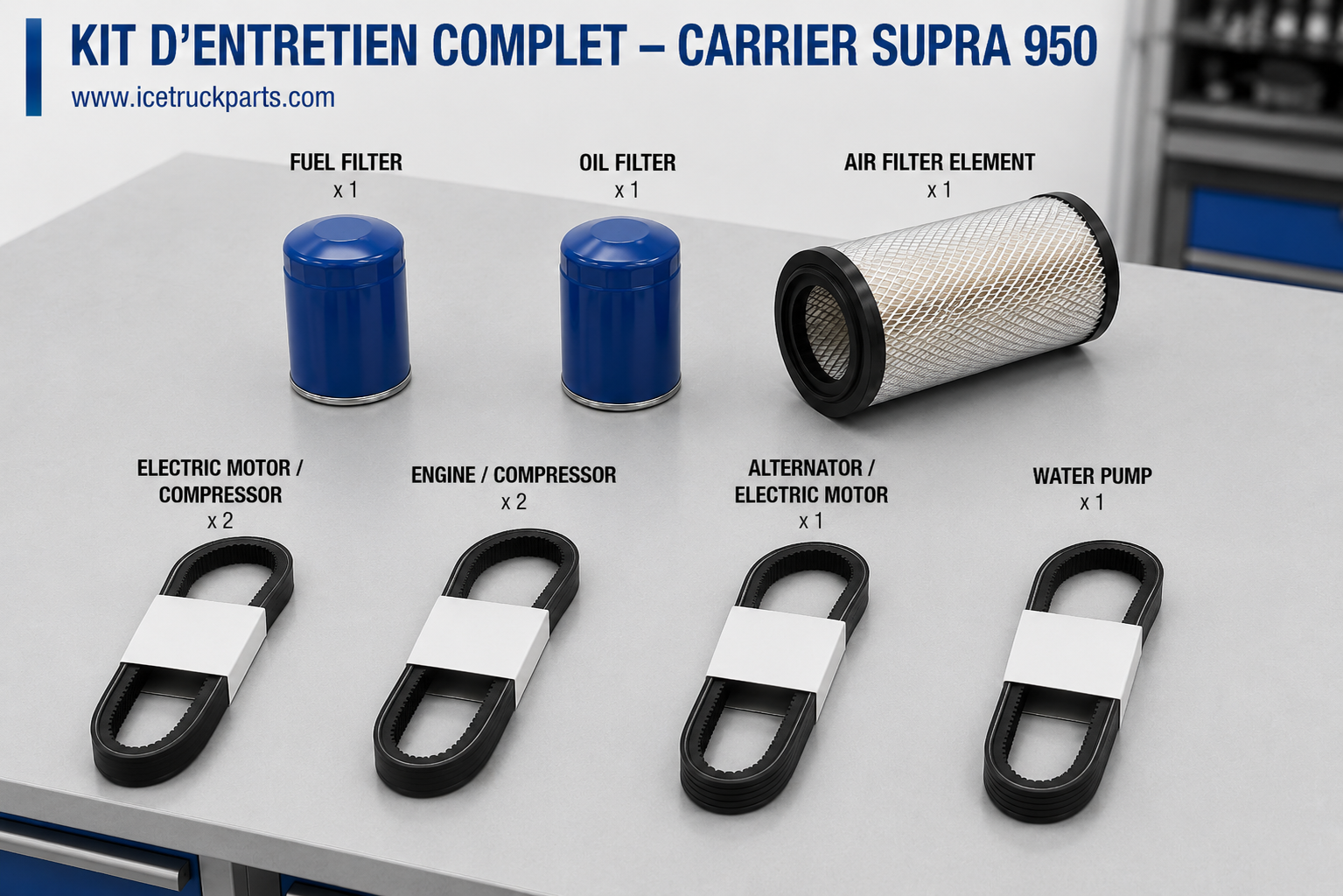 Kit entretien Carrier Supra 950 — Révision complète